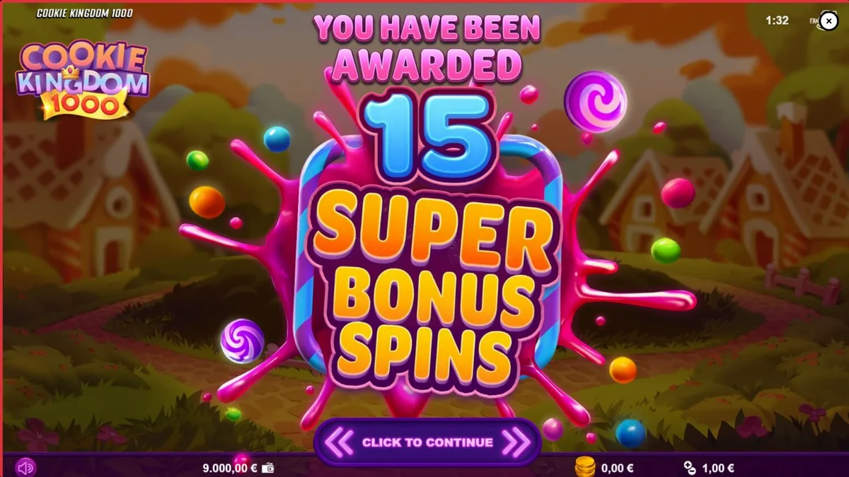 Interface do jogo Cookie Kingdom 1000 em um dispositivo móvel